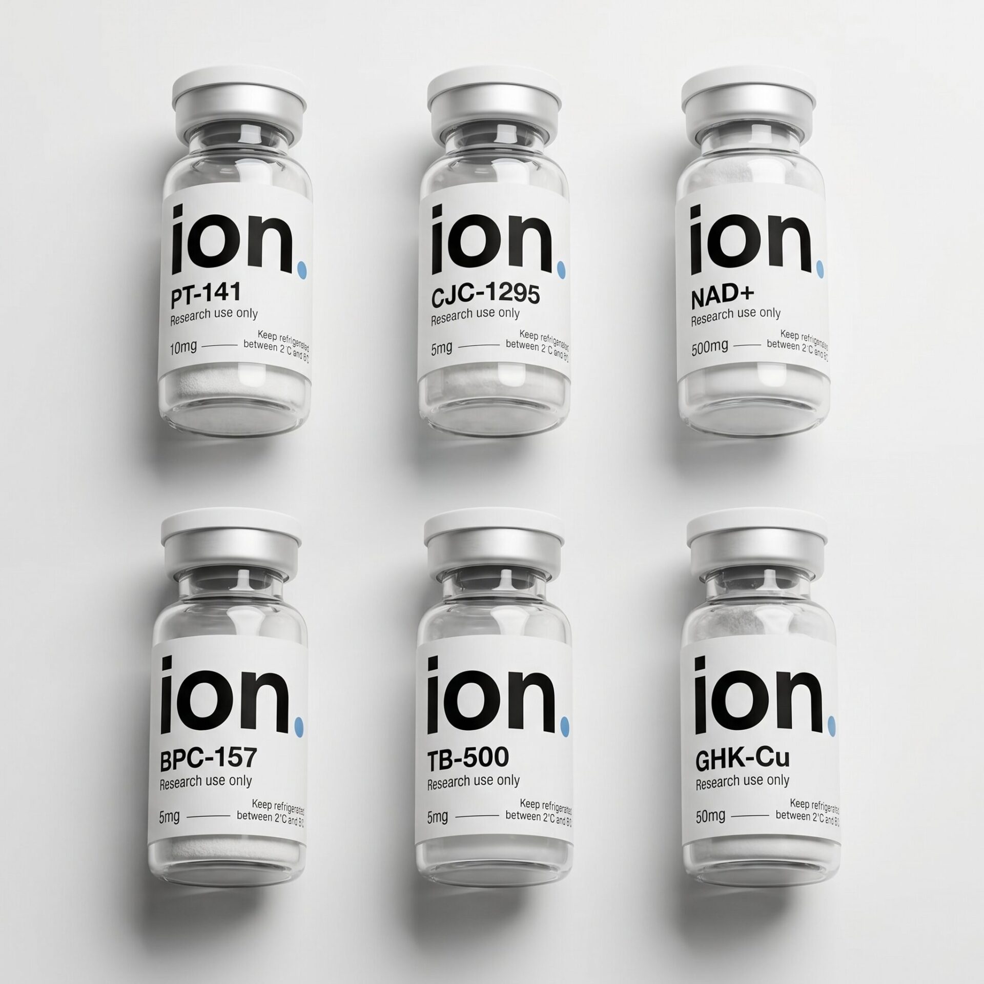 Ion Compounds research peptide vials